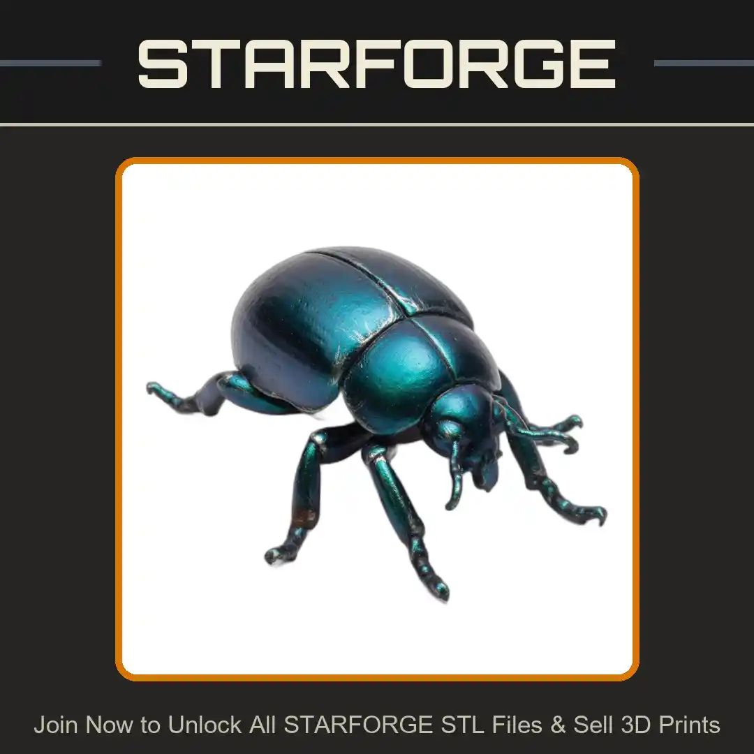 28mm Sci-Fi Giant Mutant Beetle Creature for Alien Worlds - 3D Printable STL File