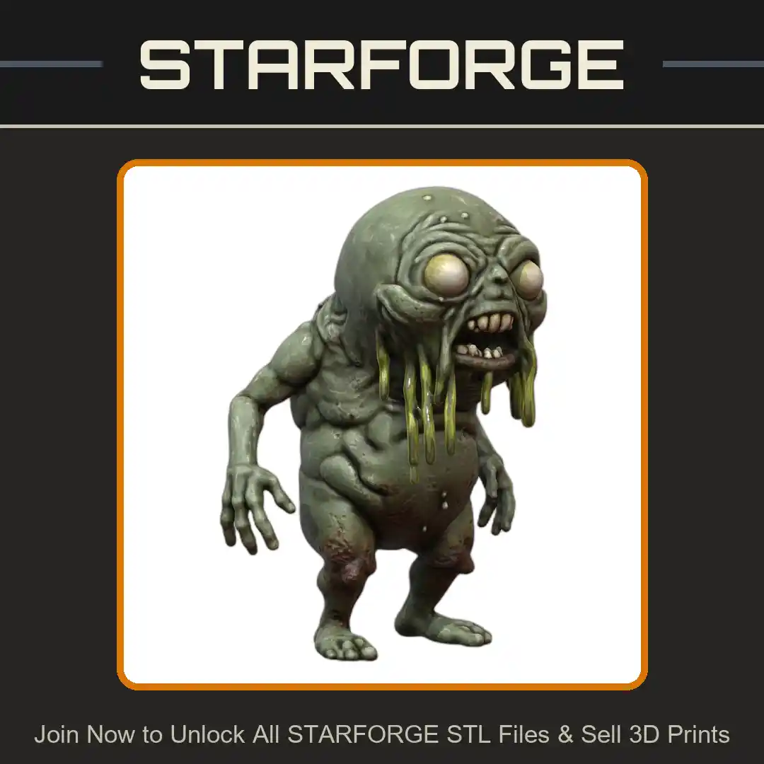28mm Sci-Fi Giant Mutant Grotesque Slime Beast - 3D Printable STL File