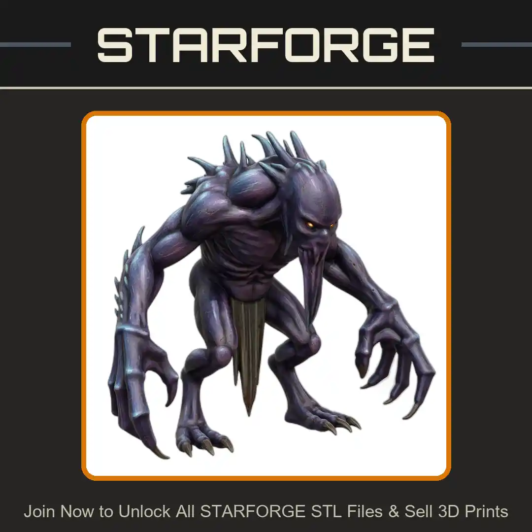 28mm Sci-Fi Gruesome Horror Agile Predator - 3D Printable STL File