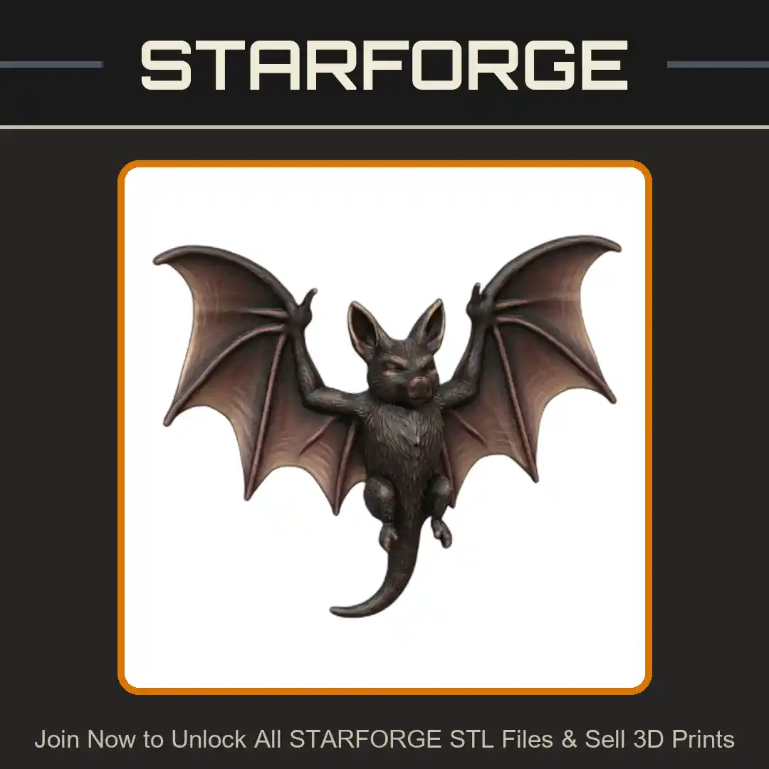 28mm Sci-Fi Mischievous Bat for Enchanted Encounters - 3D Printable STL File