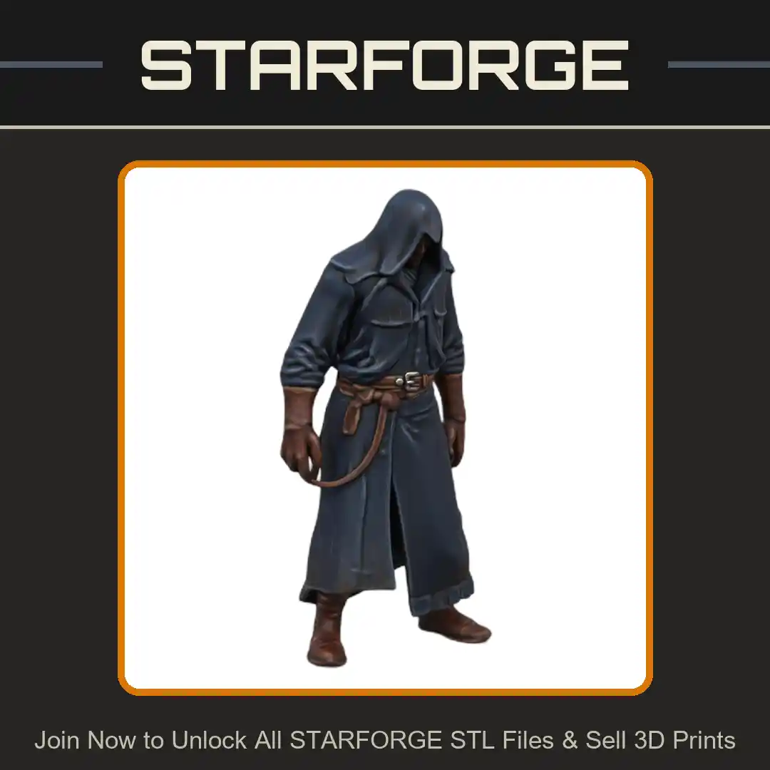 28mm Sci-Fi Secretive Stealth Operative Miniature - 3D Printable STL File