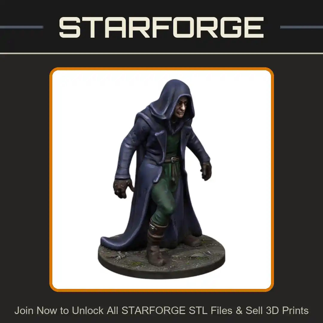 28mm Sci-Fi Shadowy Rogue Miniature for Tabletop RPGs - 3D Printable STL File