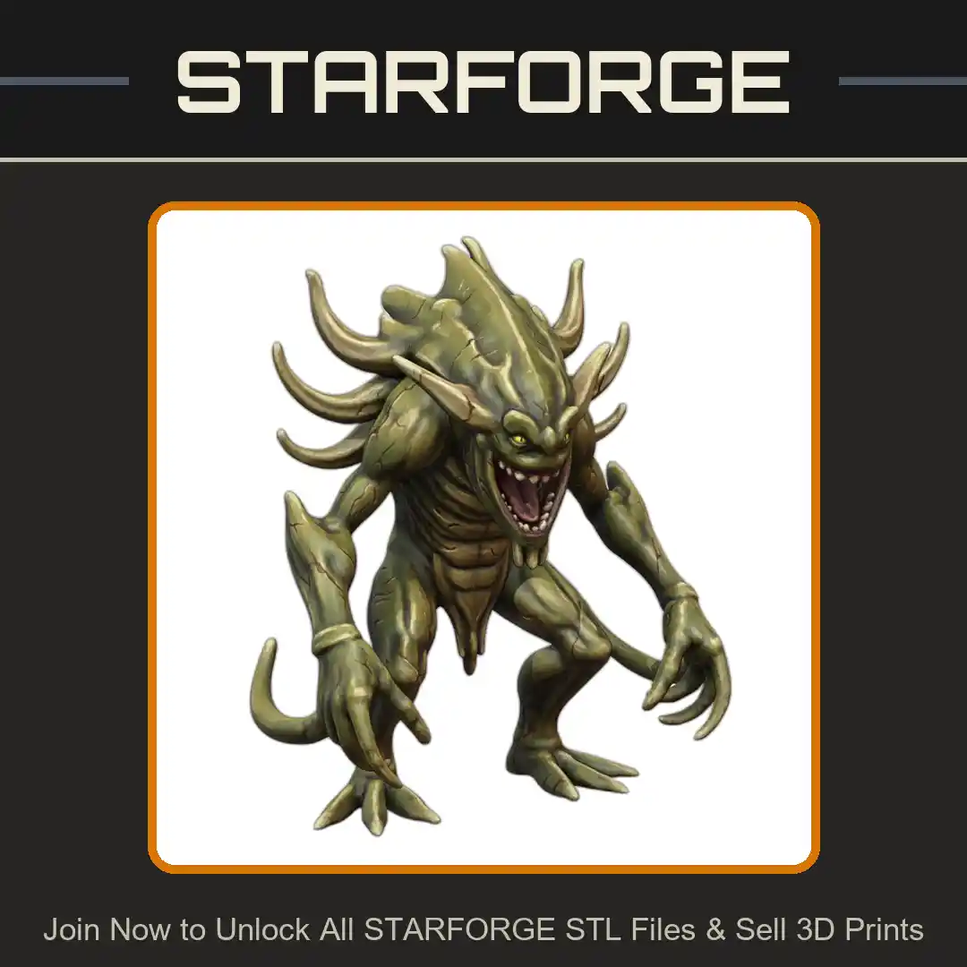 28mm Sci-Fi Sinister Alien Entity for RPG Scenarios - 3D Printable STL File
