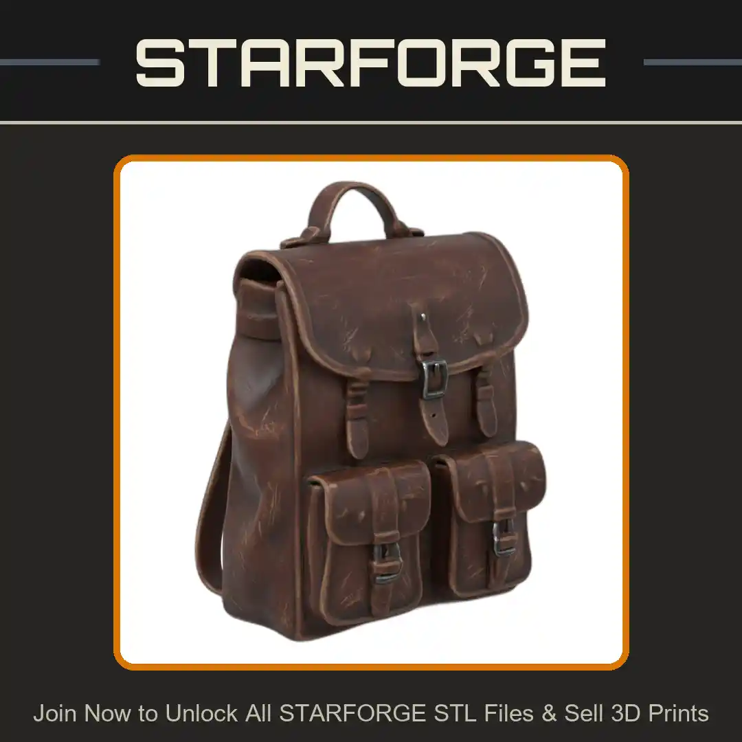 28mm Sci-Fi Tactical Gear Bag for RPG Characters - 3D Printable STL File