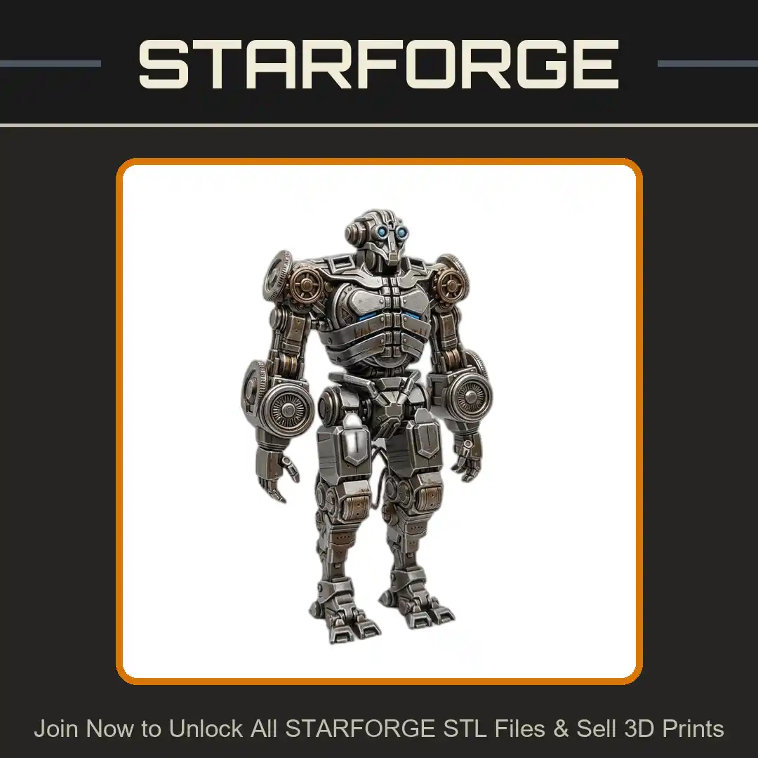 28mm Sci Robotic Warrior Armor Mechanical Joints Futuristic Design - 3D Printable STL File