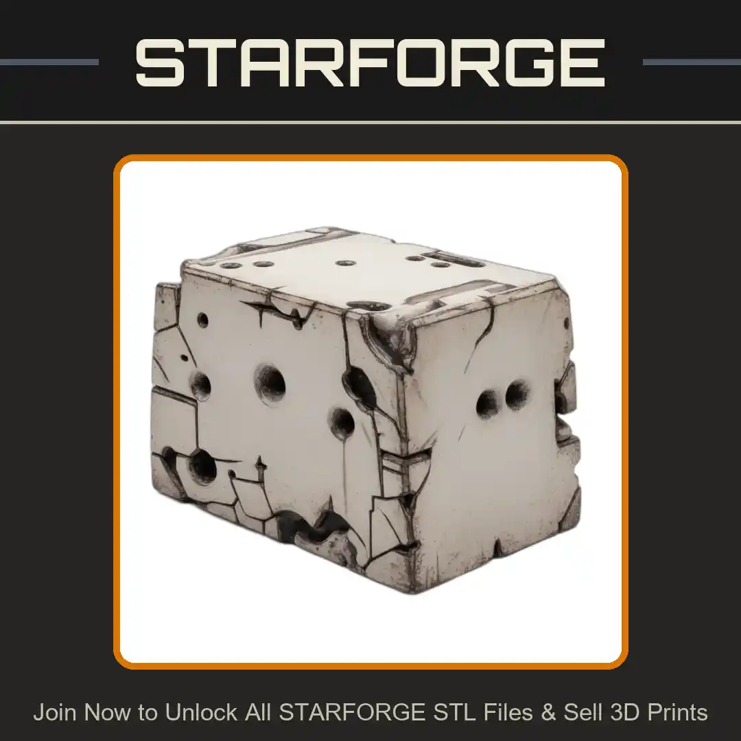 28mm WW2 Era Concrete Blockade Fortification Realistic Damage Details - 3D Printable STL File