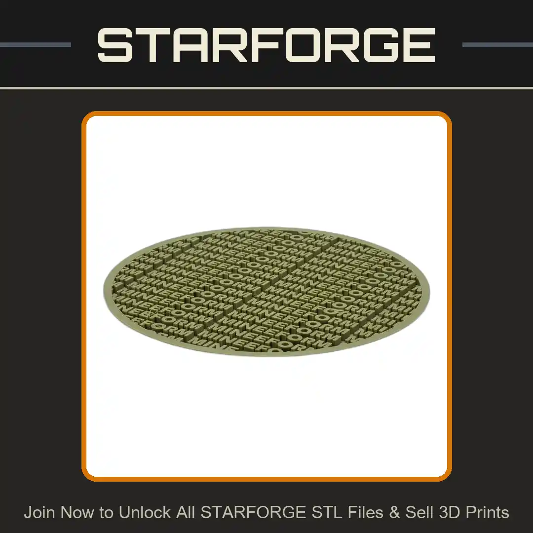 4 Inch Coaster Branded with Company Name - 3D Printable STL File