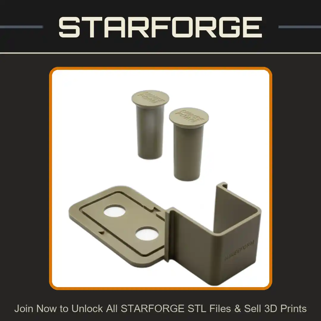 8x4x4 Inch Cement Geopolymer Brick Mold with Center Hole for Steel Reinforcement - 3D Printable STL File