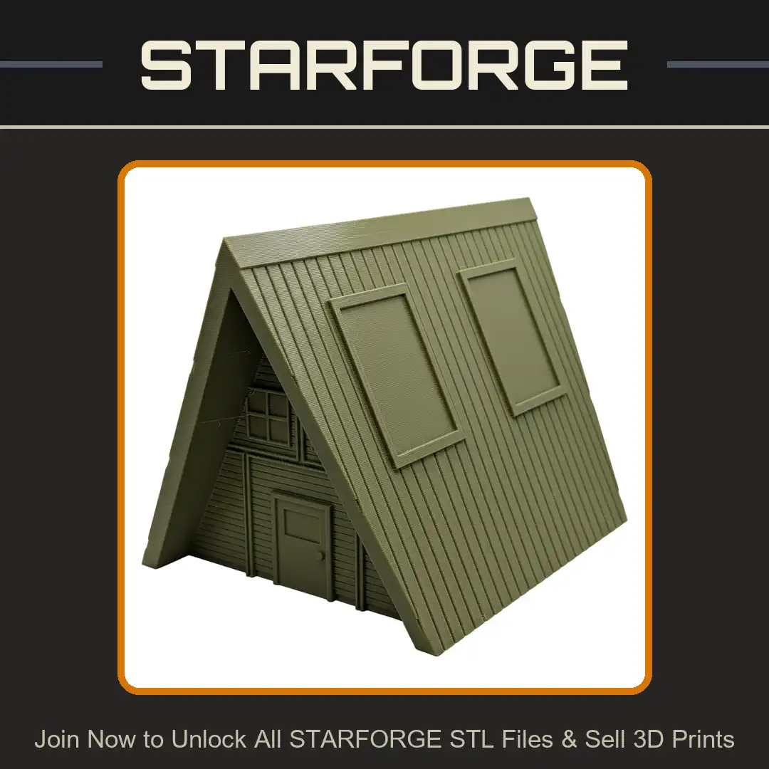 A Frame Cabin Lodge Shed Corrugated Roof Skylights Horizontal Siding Door Window - View 1 of 2