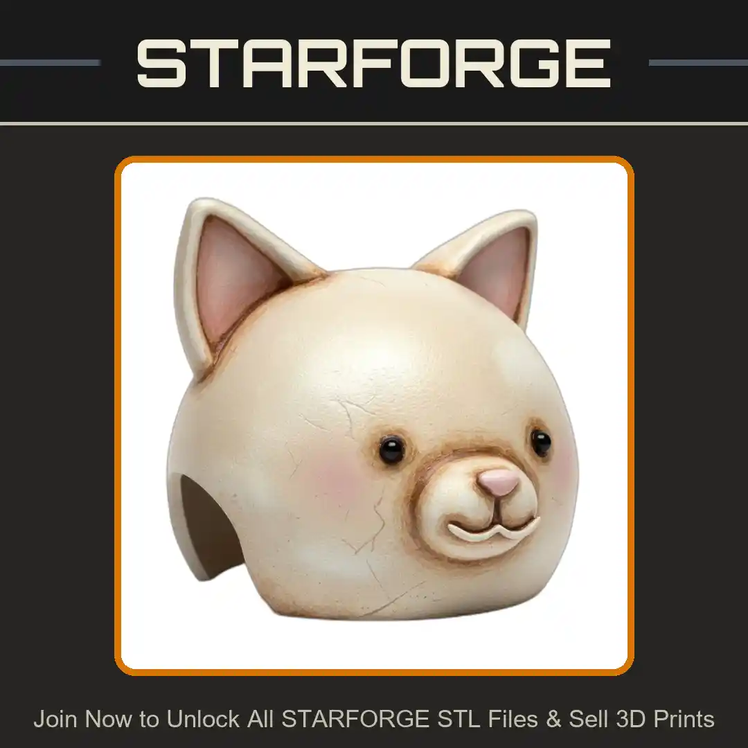 Adorable Cat Shaped Pet Hide for Small Animals - 3D Printable STL File