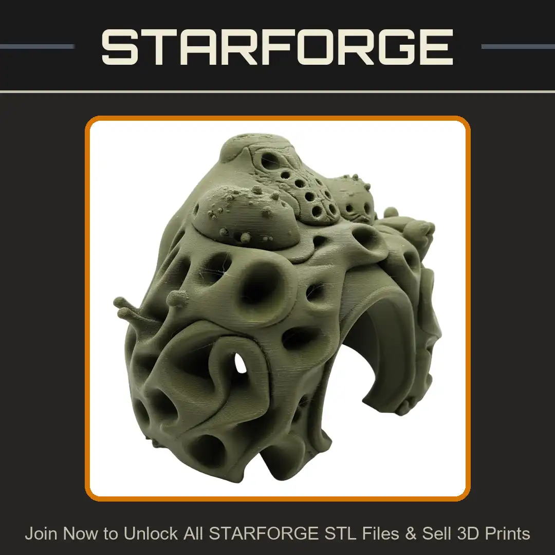 Alien Fungal Hive Archway Porous Cratered Infested Biomass Skull Spore Tentacle - View 1 of 2