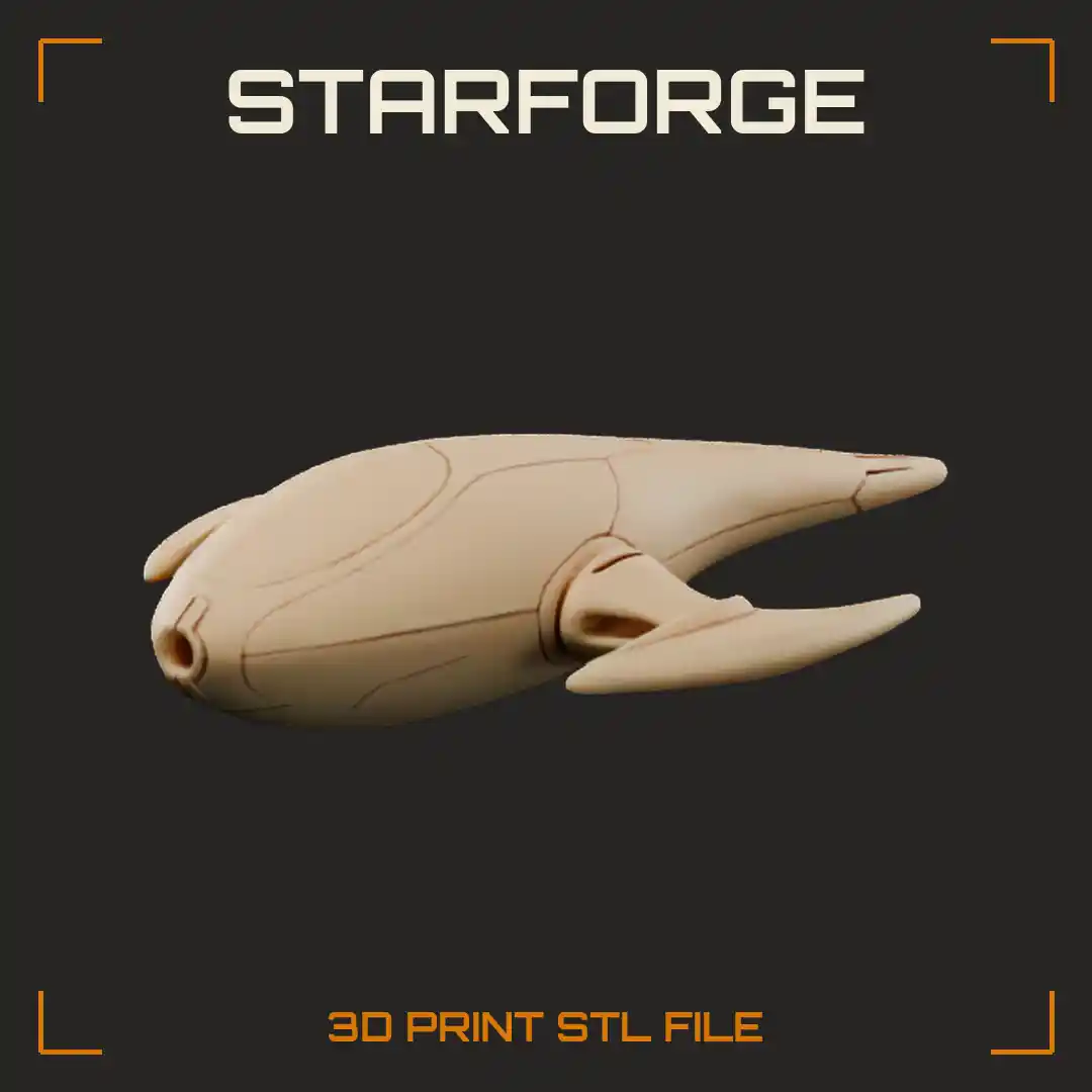 Alien Scout Ship With Teardrop Hull Sensor Tendrils And Hover Ring