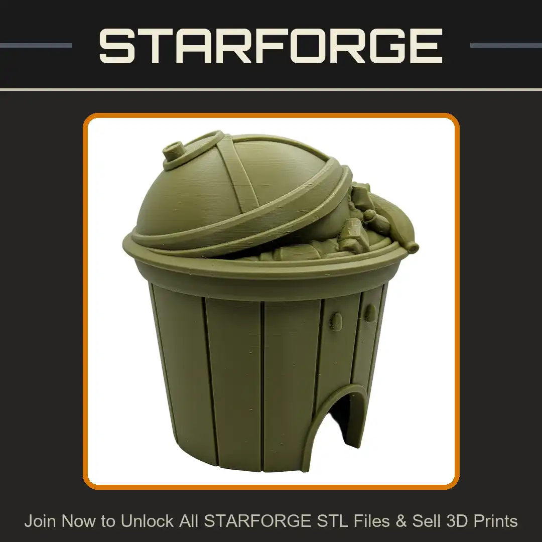 Animated Garbage Bin Trash Can Mimic Monster Face Mouse Hole Vent Lid Banana Rubble - View 1 of 2