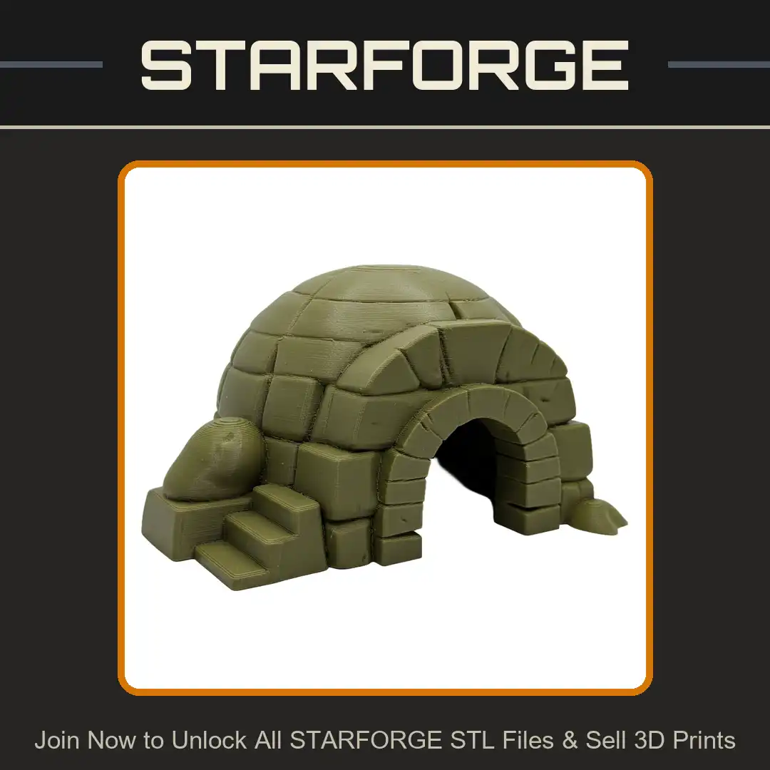 Arctic Igloo Ice House Snow Hut Winter Shelter Block Arch Entrance Stepped Stone Dome - View 1 of 2