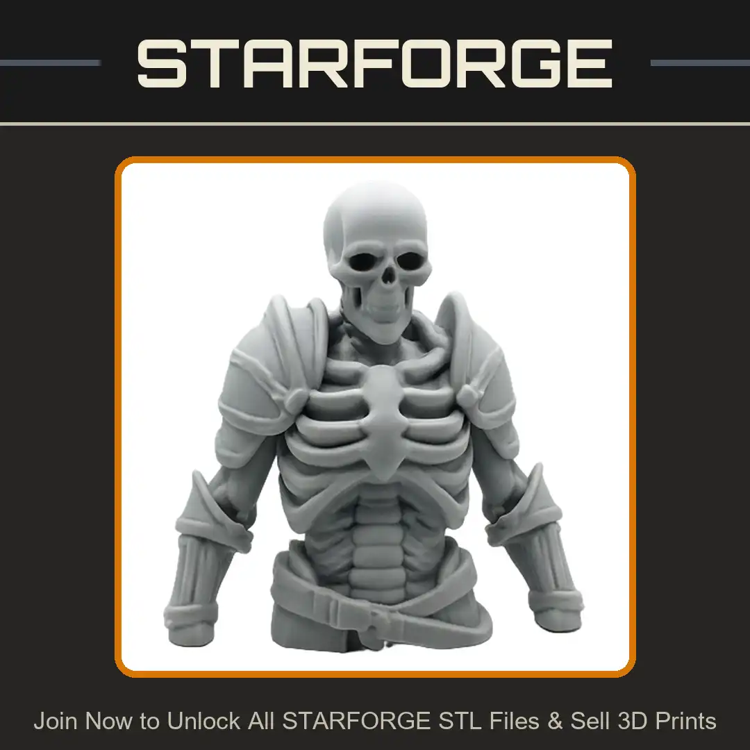 Armored Skeleton Undead Warrior Torso Skull Ribcage Heavy Pauldrons Bracers Bone Belt - View 1 of 2