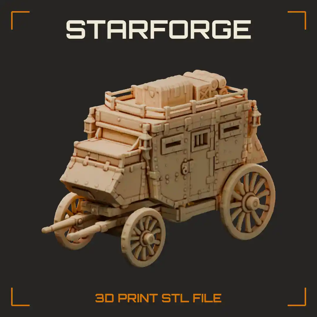 Armored Stagecoach With Iron Plating Gun Slits And Reinforced Wheels
