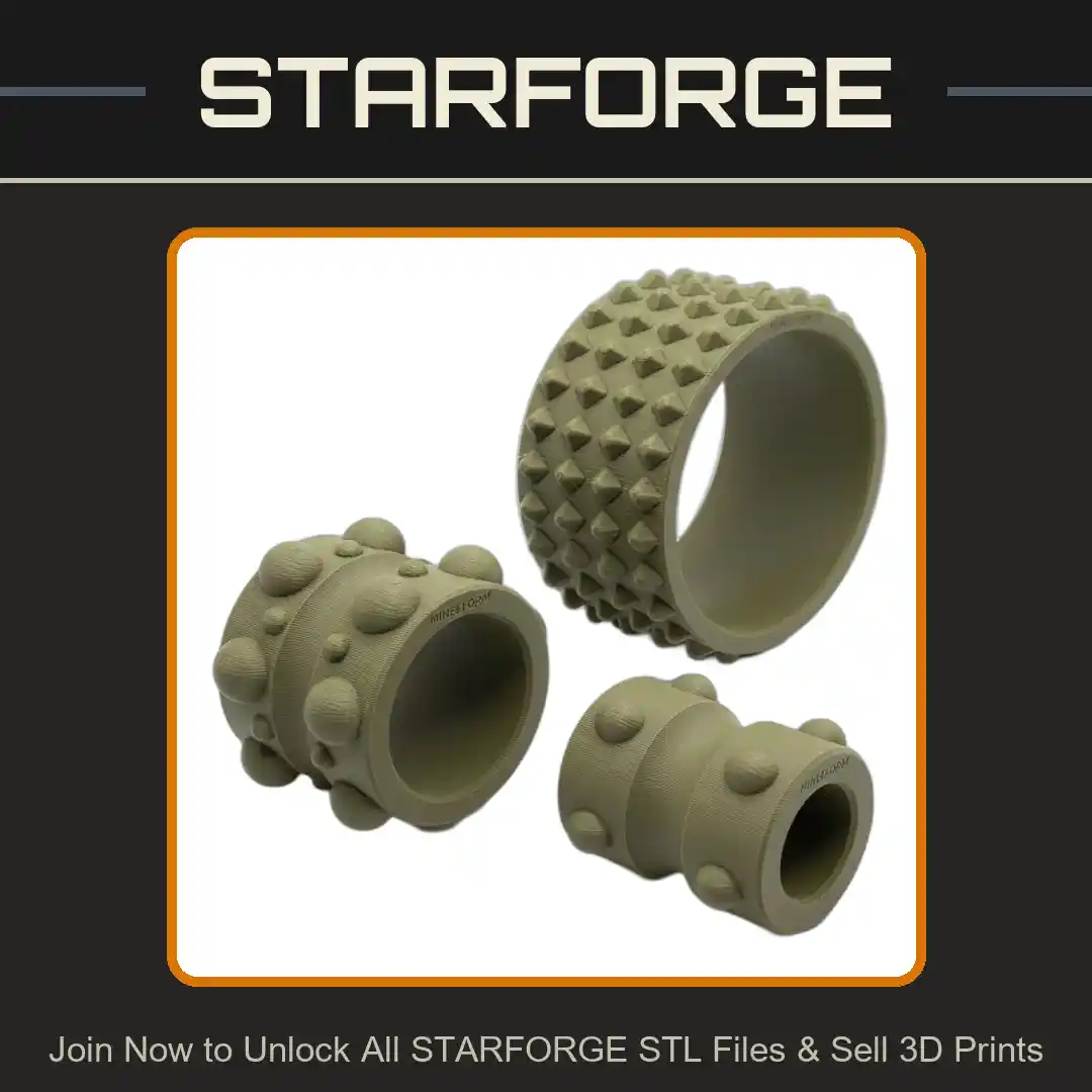 Assorted Size Textured Foam Rollers for Physical Therapy - 3D Printable STL File