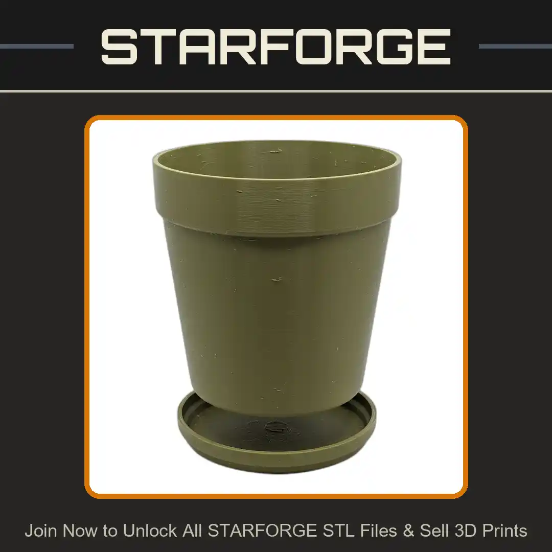 Basic Simple Terra Cotta Style Planter with Catch Tray Vase Mode - 3D Printable STL File