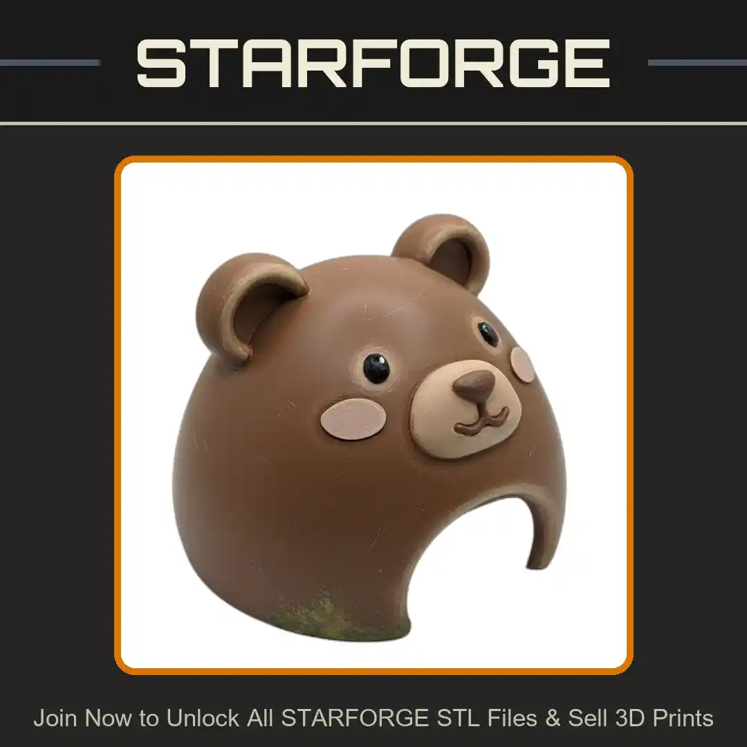 Bear Shaped Dome Entrance Ear Details Reptile Fish Tank - 3D Printable STL File