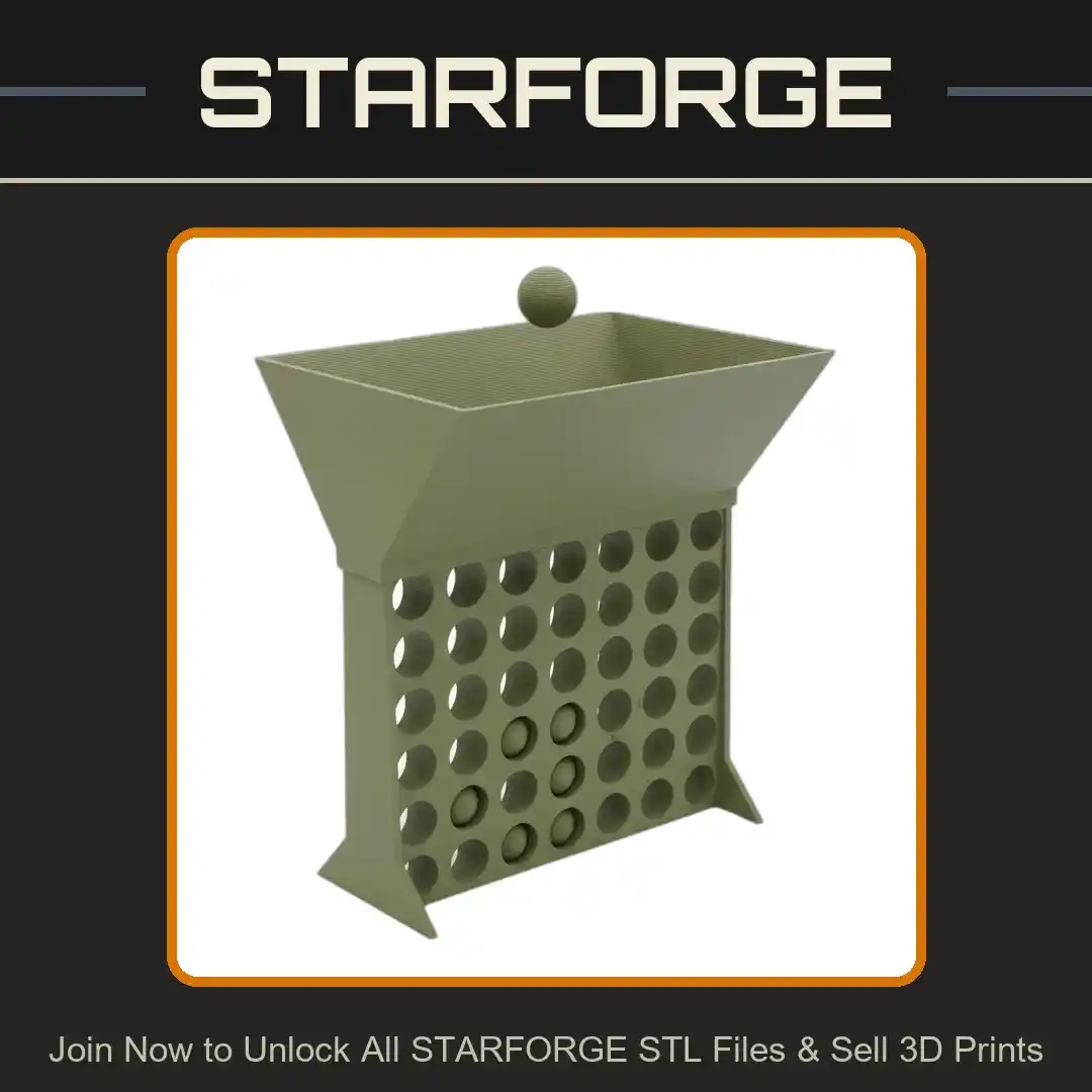 Beer Pong Connect 4 Game with Funnel (Played with Ping Pong Ball) - 3D Printable STL File