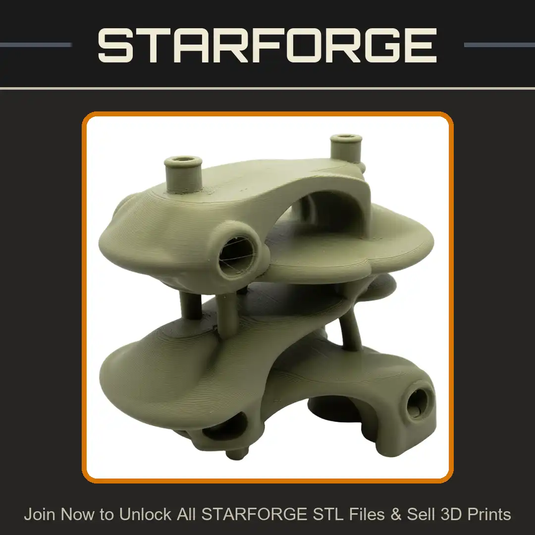 Biomorphic Organic Industrial Bracket Triple Tier Level Socket Port Pillar Chassis - View 1 of 2