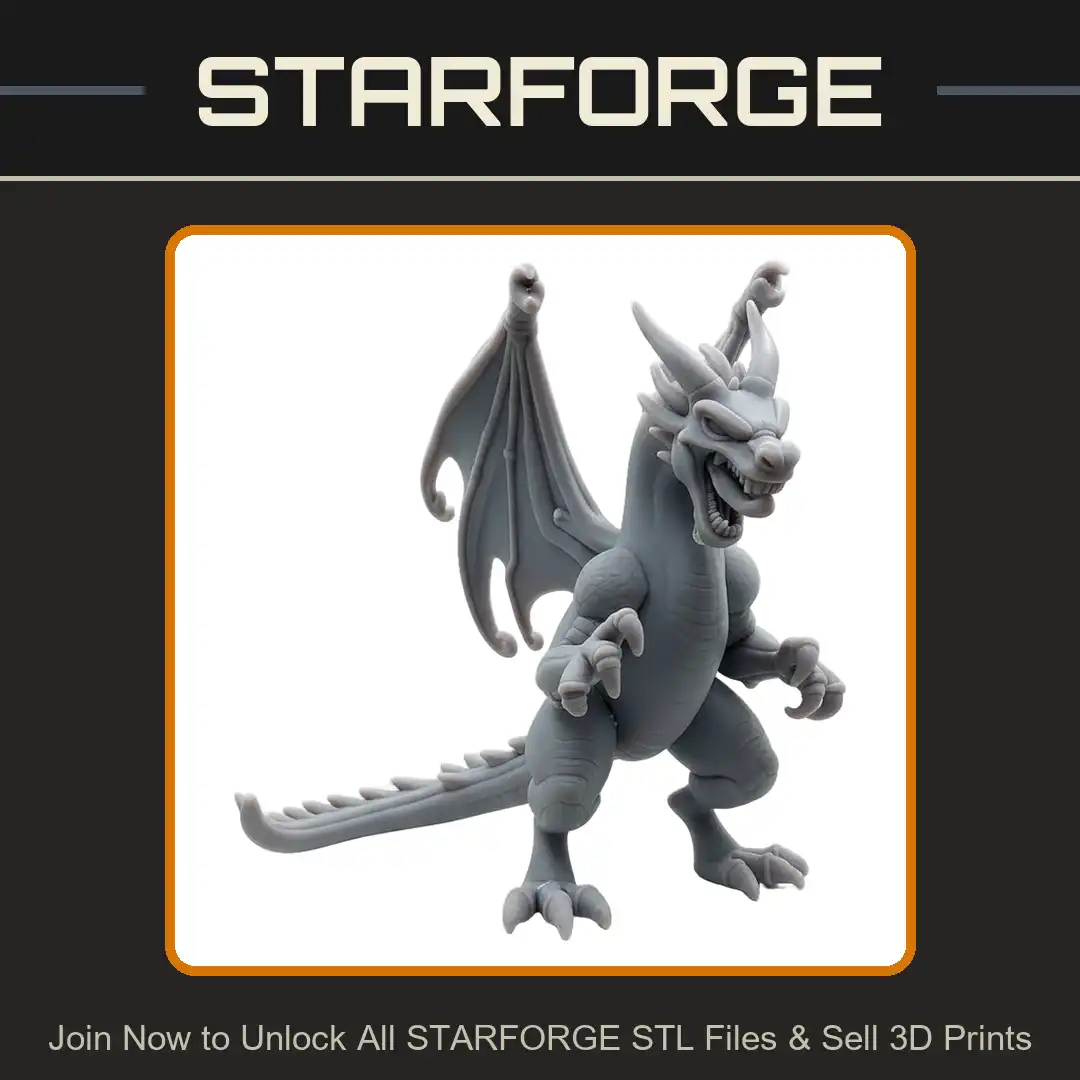 Bipedal Roaring Dragon Ringed Horns Bat Wings Spiked Tail Segmented Belly Claws Scales - View 1 of 2