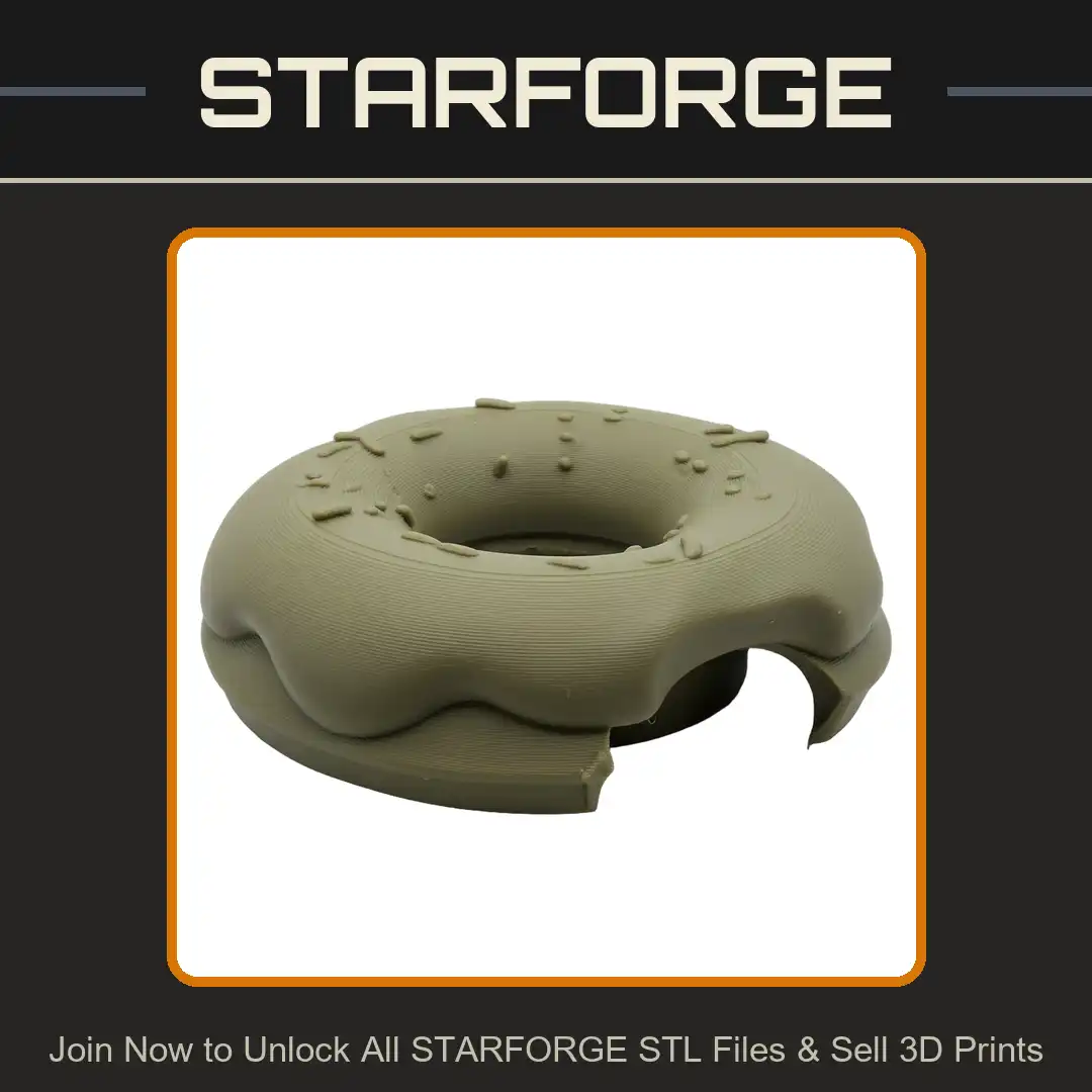 Bitten Donut Doughnut Frosting Icing Glaze Sprinkles Pastry Dessert Sweet Missing Chunk - View 1 of 2