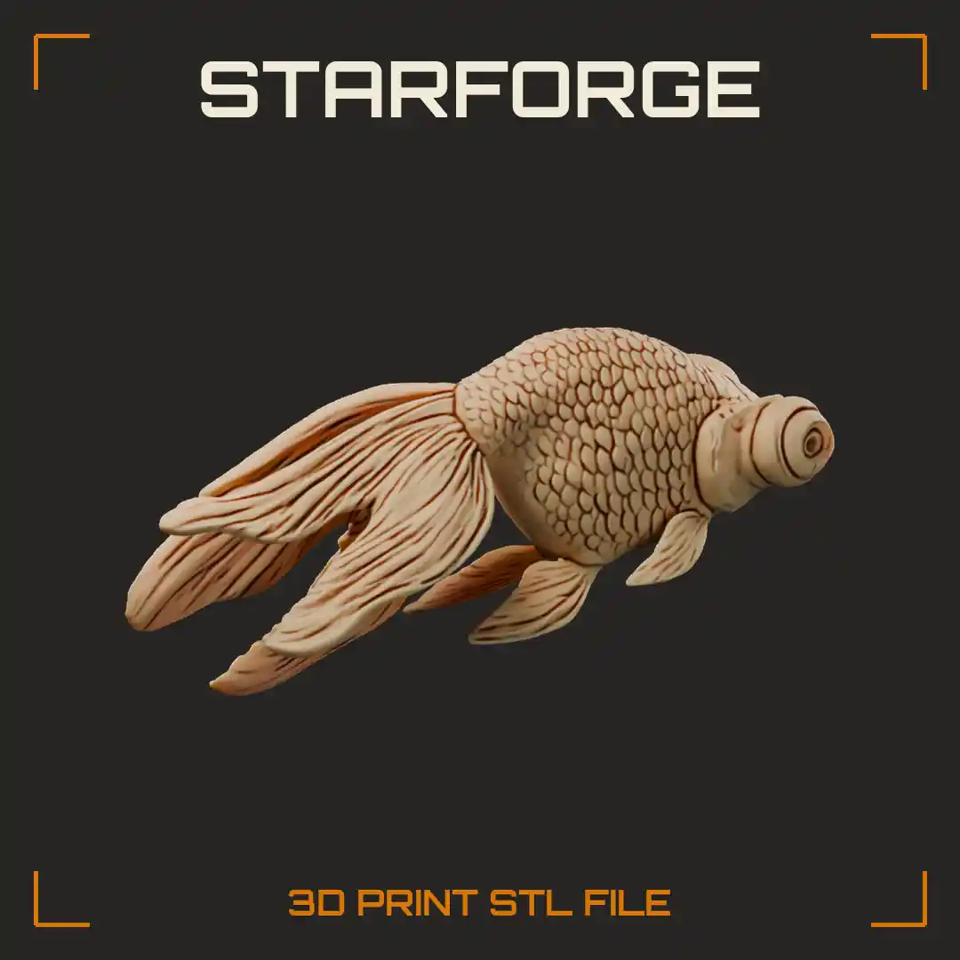 Black Moor Telescope Goldfish With Protruding Domed Eyes Round Body And Flowing Twin Tail