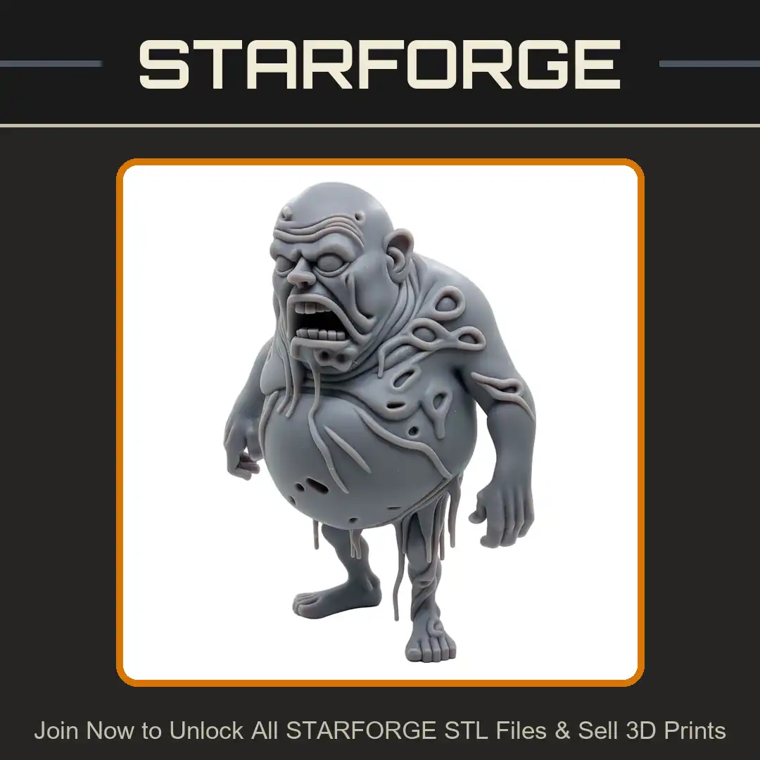 Bloated Screaming Abomination Melted Flesh Pockmarked Glutton Mutant Deformed Ogre Ghoul - View 1 of 2