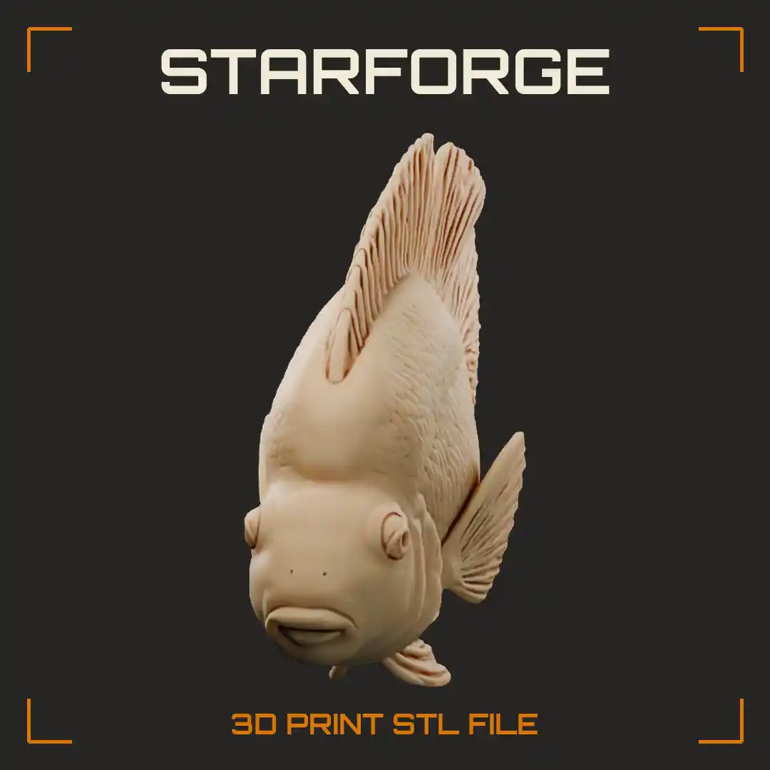 Blood Parrot Cichlid Fish with Beaked Mouth Rounded Body Flowing Dorsal and Tail Fins