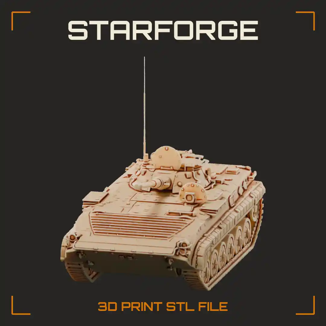BMP-1 Infantry Fighting Vehicle with Low Wedge Hull Small Turret 73mm Gun and Roof Hatches