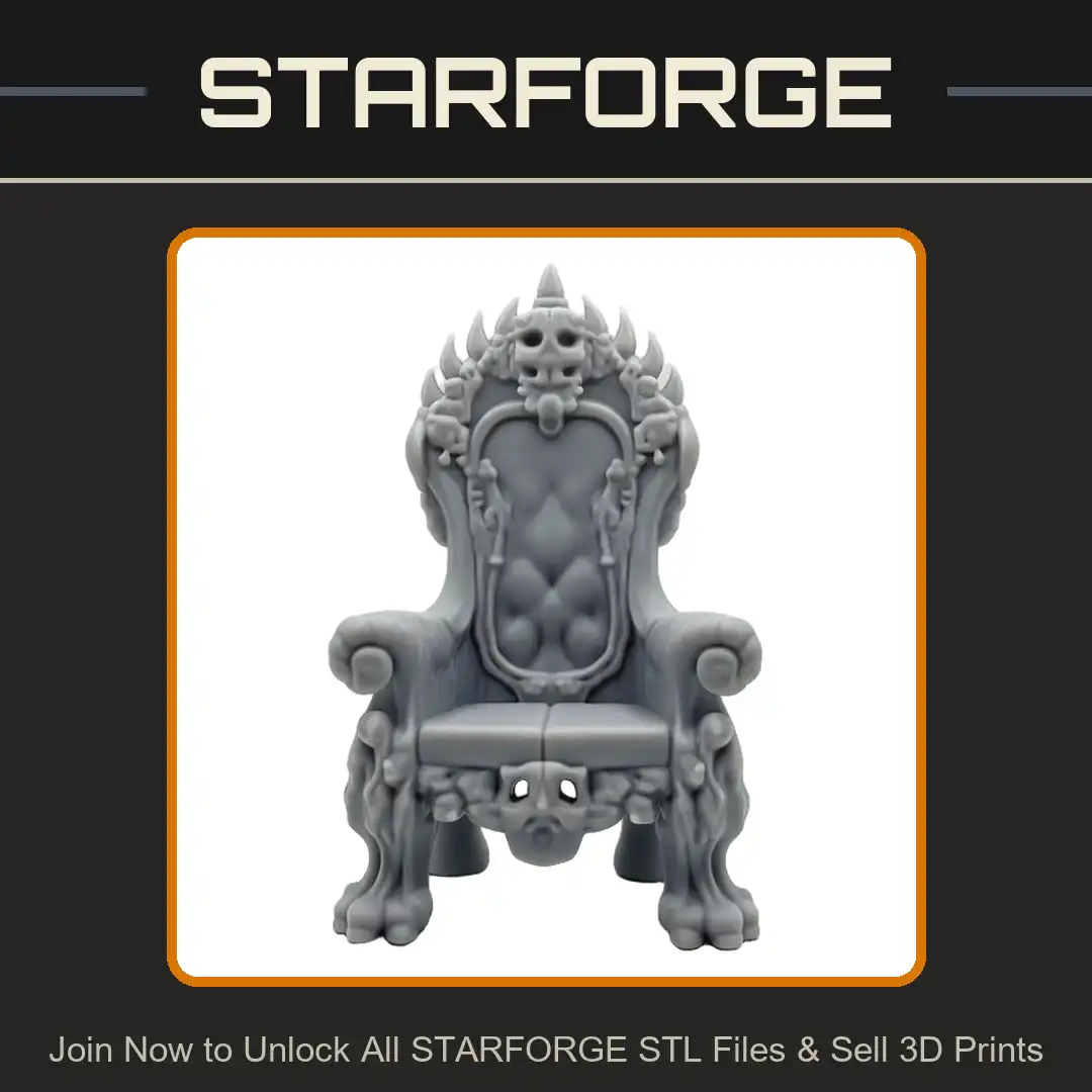 Bone Skull Throne Spiked Clawed Tufted Quilted Gothic Necromancer Lich Overlord Chair - View 1 of 2