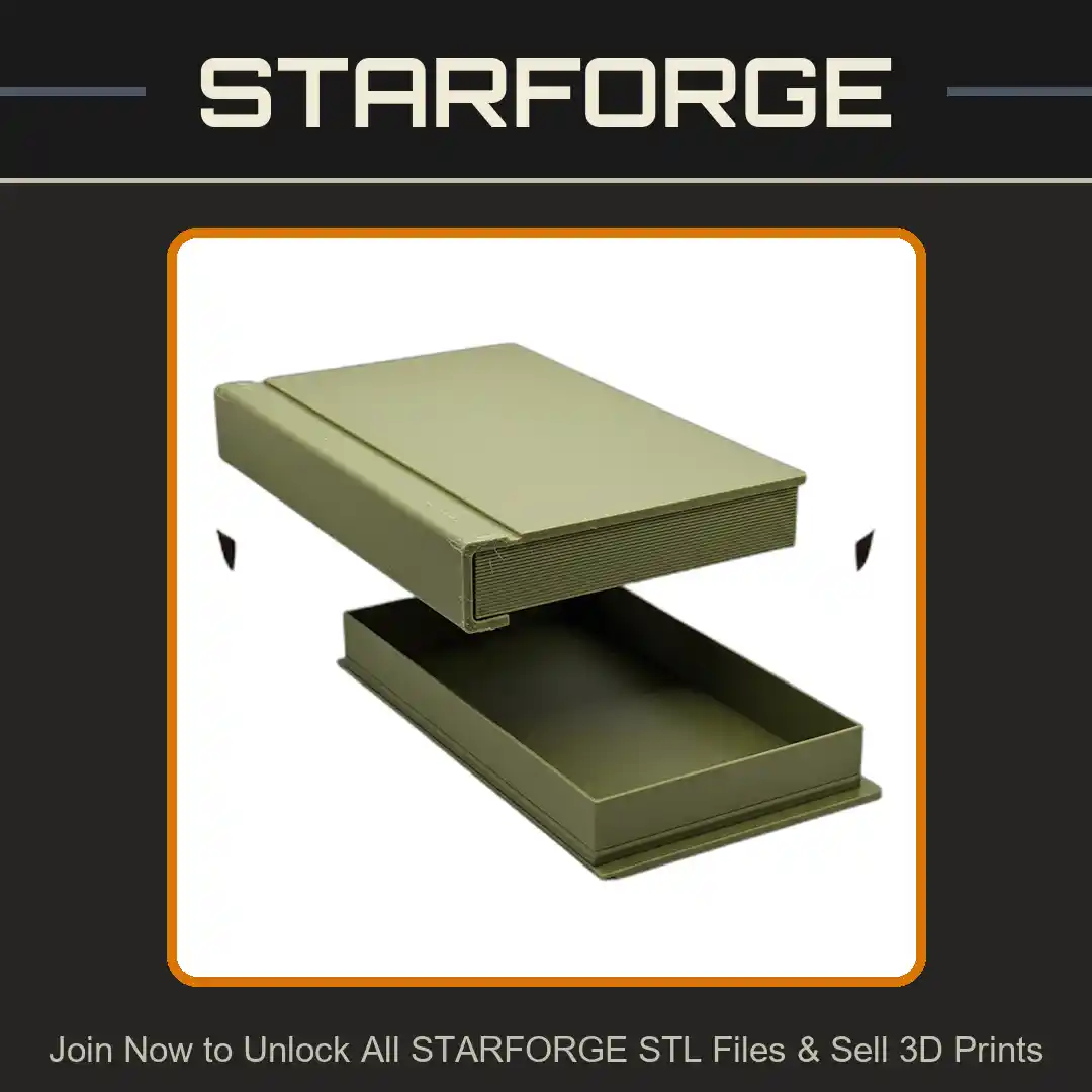 Book Shaped Container with Secret Compartment - 3D Printable STL File