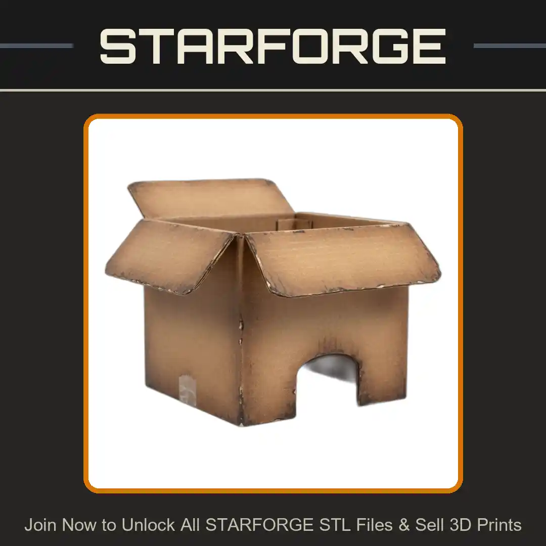 Cardboard Box Style Pet Hideaway for Small Animals - 3D Printable STL File
