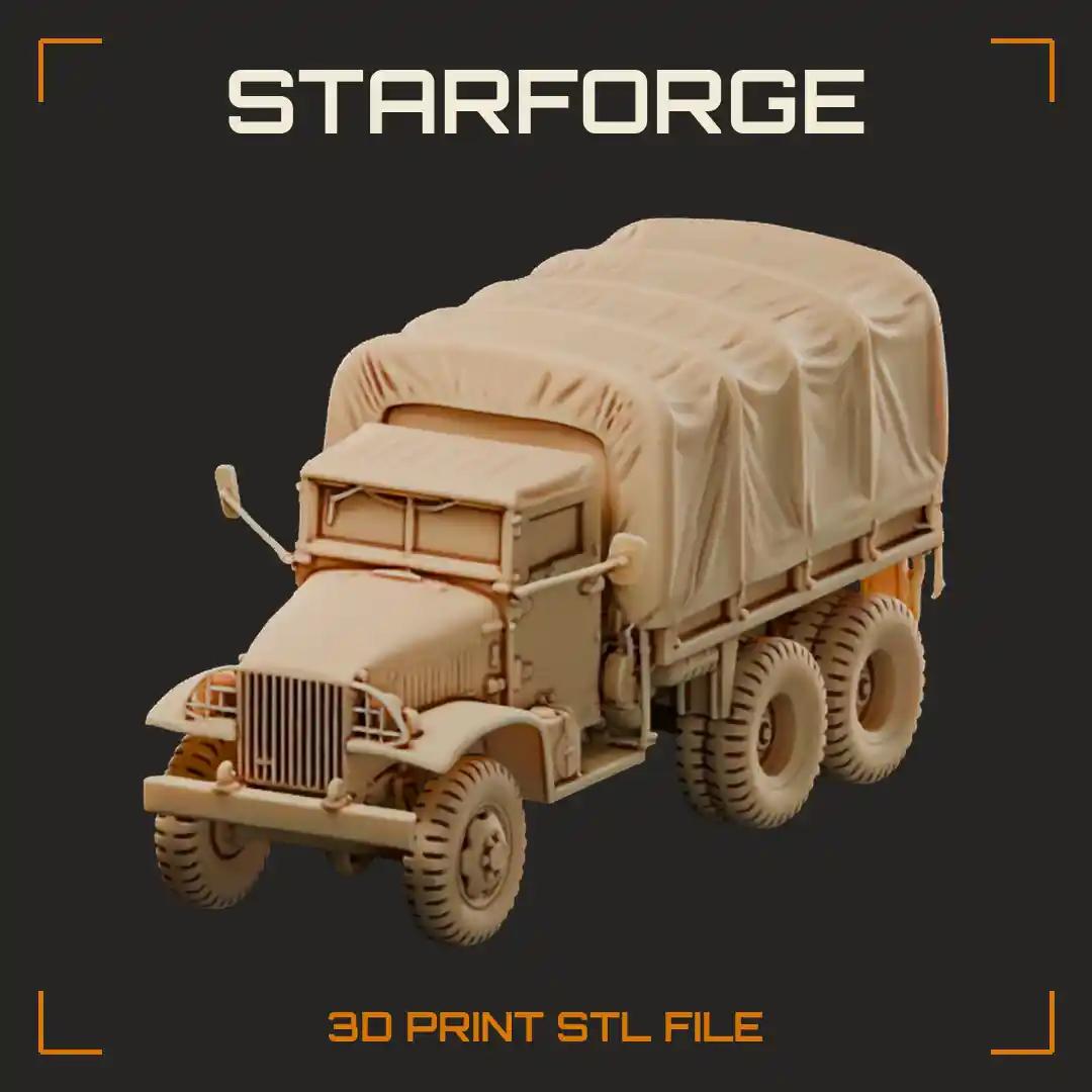 CCKW 2-5 Ton 6x6 Army Truck with Canvas Cargo Cover Dual Rear Axles and Grille