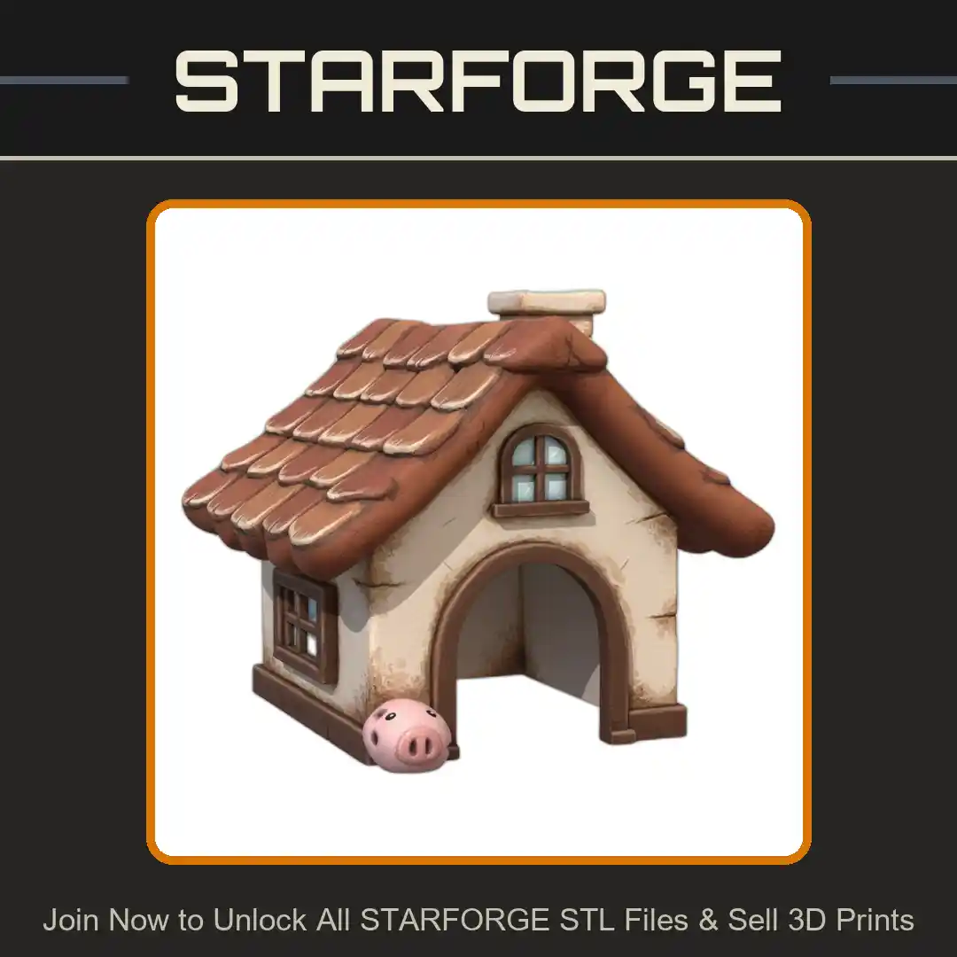 Charming Cottage Pet Hideaway for Reptiles and Small Animals - 3D Printable STL File