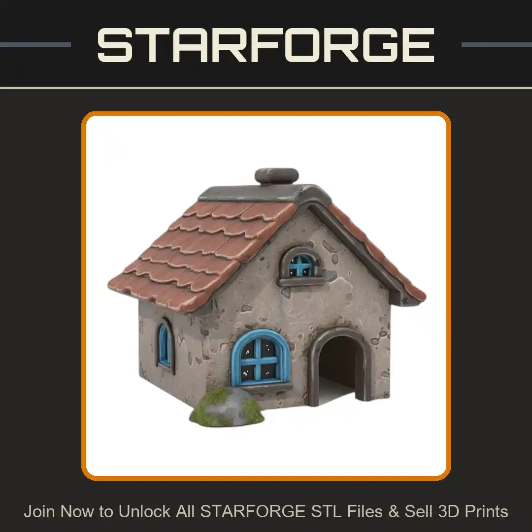 Charming Cottage Style Pet Hide for Small Animals and Reptiles - 3D Printable STL File