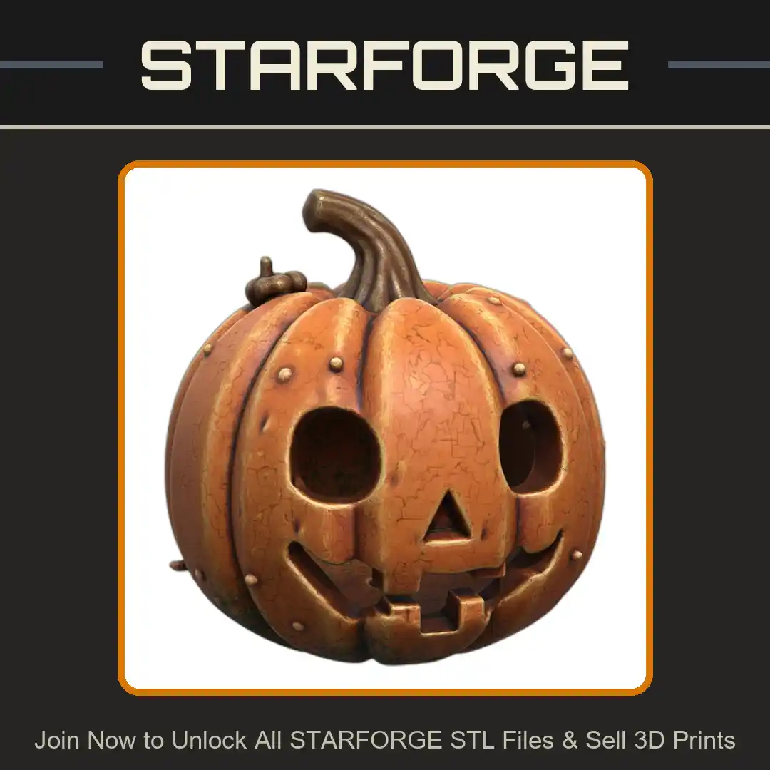 Cheerful Halloween Pumpkin for Holiday Decor Display - 3D Printable STL File