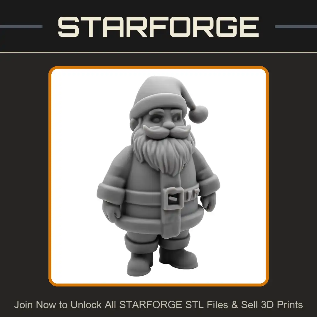 Chibi Santa Claus Father Christmas Saint Nicholas Long Beard Mustache Hat Belt Buckle - View 1 of 2