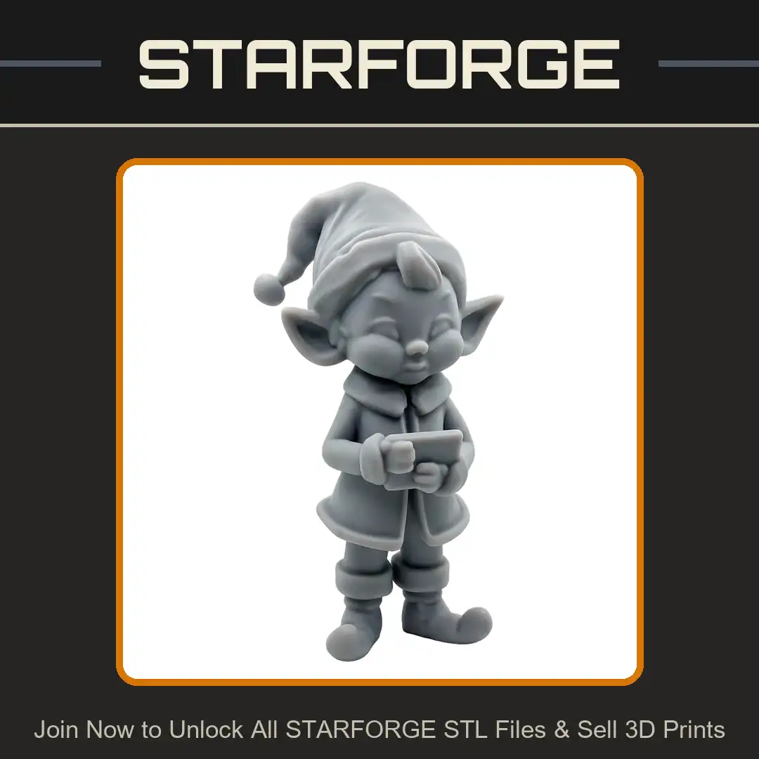 Christmas Elf Pointed Ears Stocking Cap Winter Coat Curled Toe Boots Smartphone Tablet - View 1 of 2