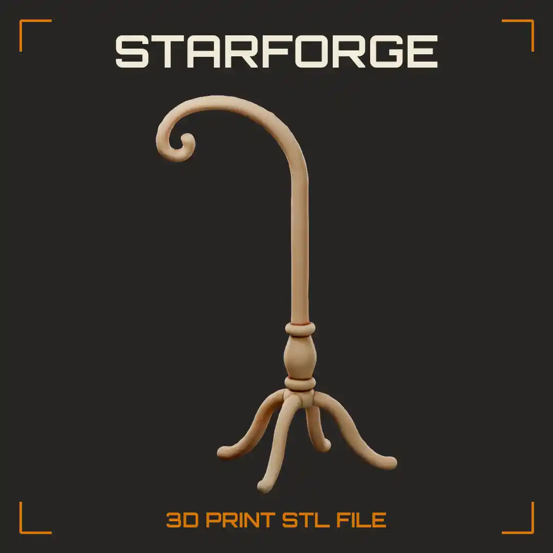 Christmas Ornament Display Stand With Curved Arm Hook And Round Weighted Base