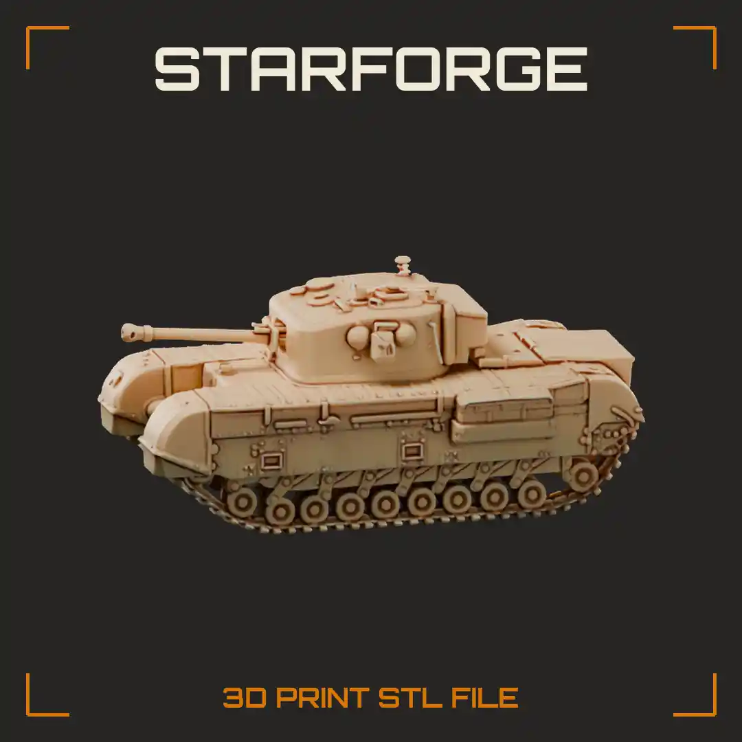 Churchill Crocodile Flame Tank with Hull Flame Projector Track Guards and Square Cast Turret