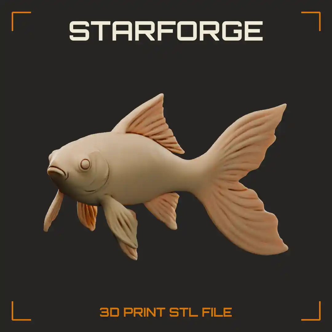 Comet Goldfish Swimming With Slim Streamlined Body Long Forked Tail And Tall Dorsal Fin