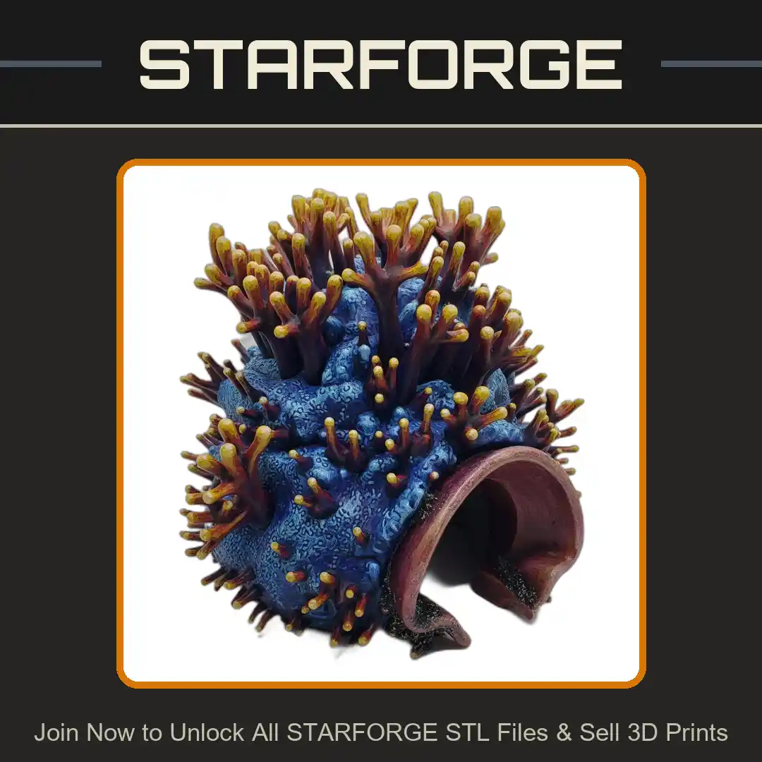 Coral Reef Cave Shelter Spiky Texture Ocean Theme Reptile Fish Tank - 3D Printable STL File