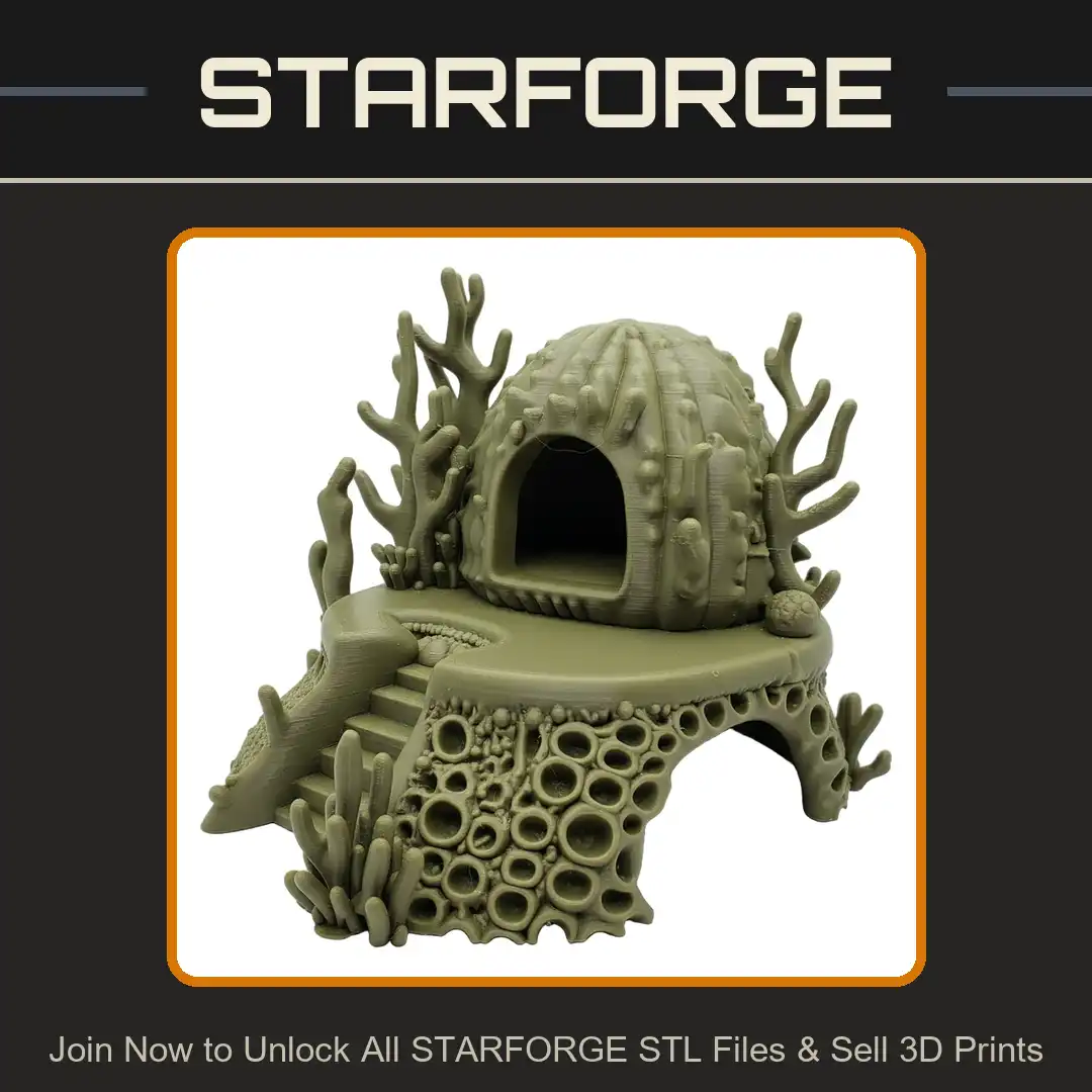 Coral Reef Hut Urchin Dome Sponge Stairs Underwater Marine Dwelling Anemone Tunnel - View 1 of 2