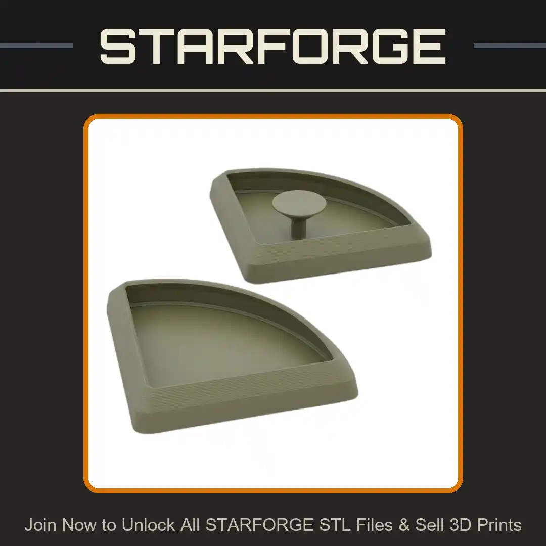 Corner Mealworm Superworm Anti-Escape Bowl with Ramp for Reptiles - 3D Printable STL File