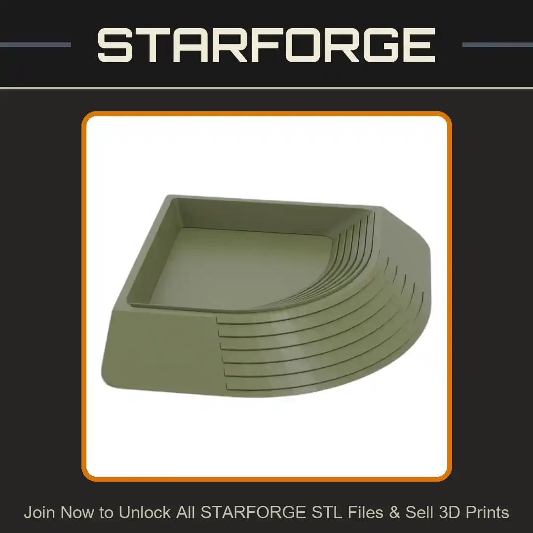 Corner Water Bowl with Ramp for Reptiles and Small Pets - 3D Printable STL File