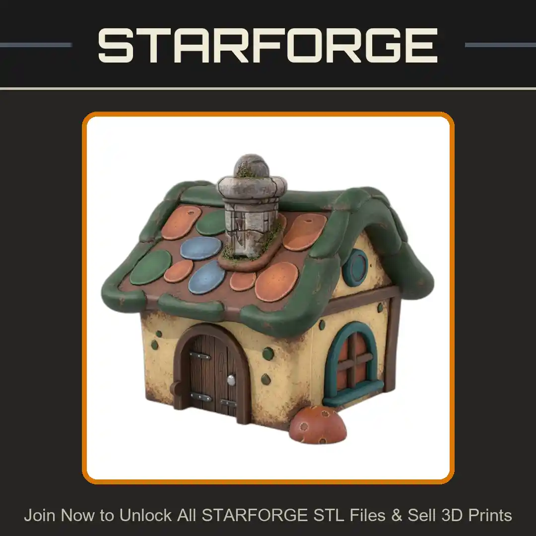 Cottage Inspired Rustic Pet Hide House for Small Animals - 3D Printable STL File