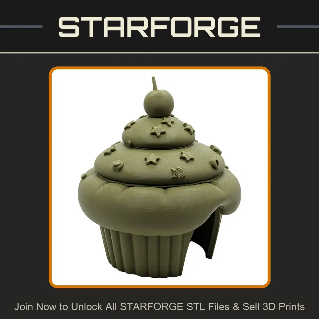 Cupcake Fairy House Cottage Muffin Cherry Stem Frosting Icing Star Sprinkles Doorway - View 1 of 2