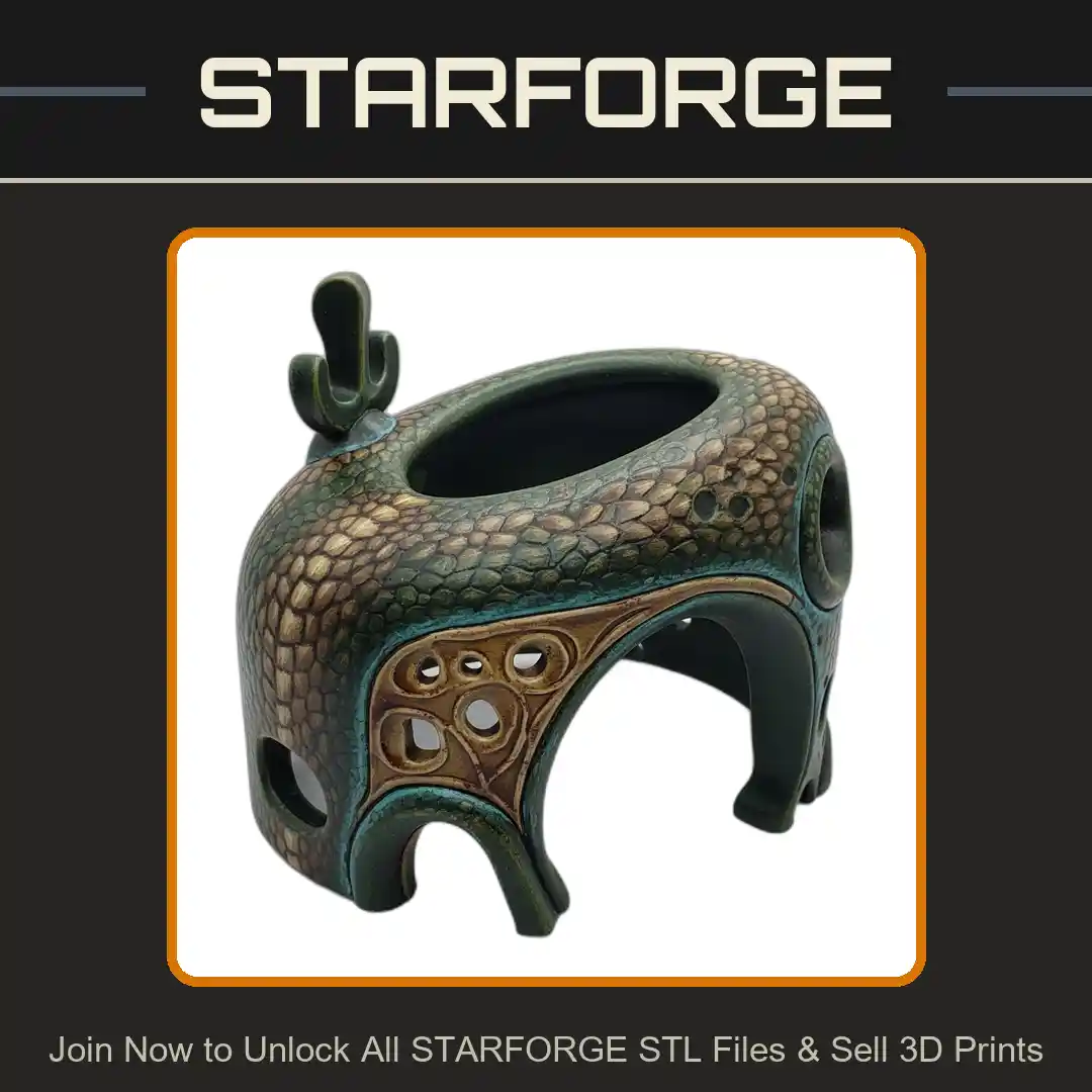 Curved Organic Texture Hollow Openings Reptile Fish Tank - 3D Printable STL File